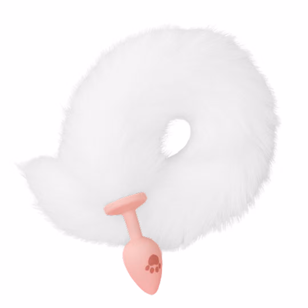 Анальная пробка с длинным хвостом и лапкой CuteTail Long,  2,8 см