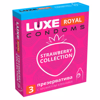 Презервативы Luxe Royal Strawberry Collection, 3 шт