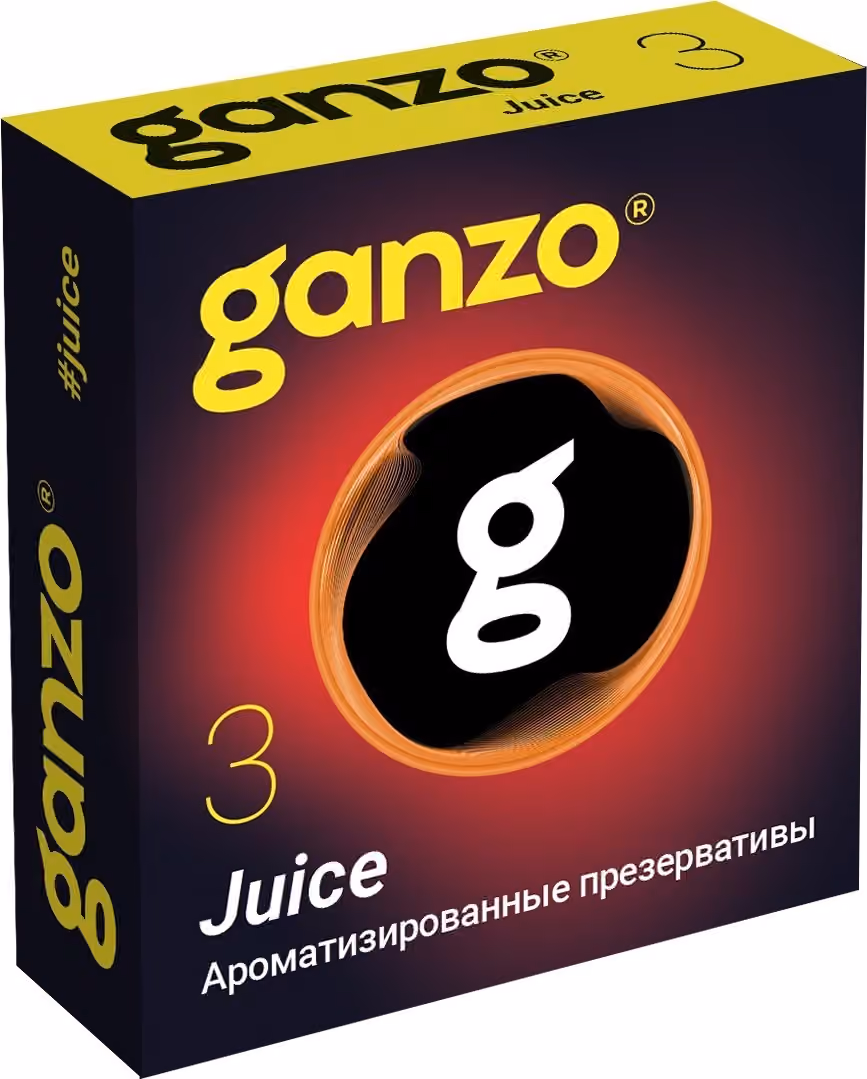 Презервативы Ganzo Juice Black Edition, ароматизированные, 3 шт