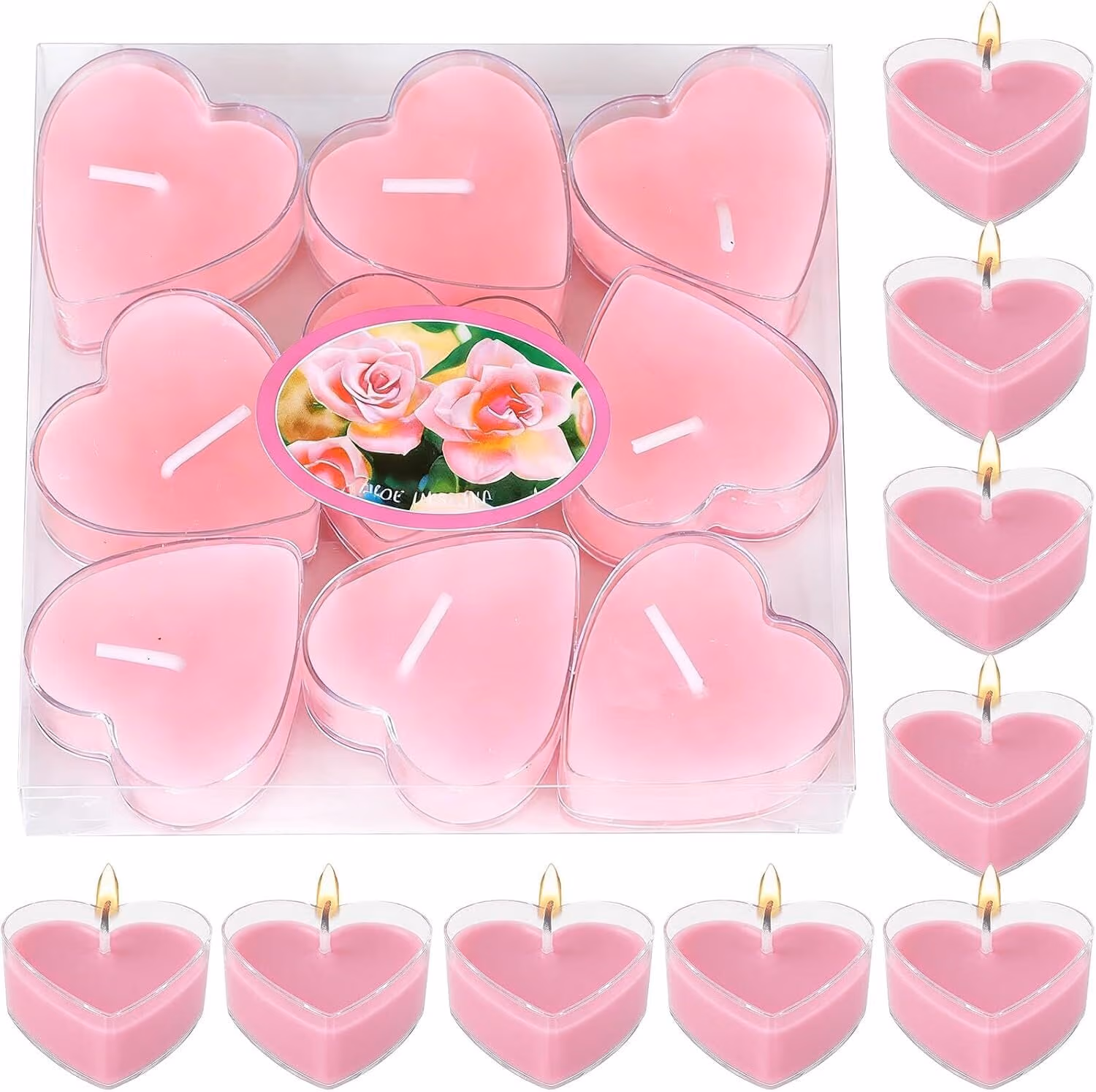 Чайные свечи Sweety Heart, 9 штук