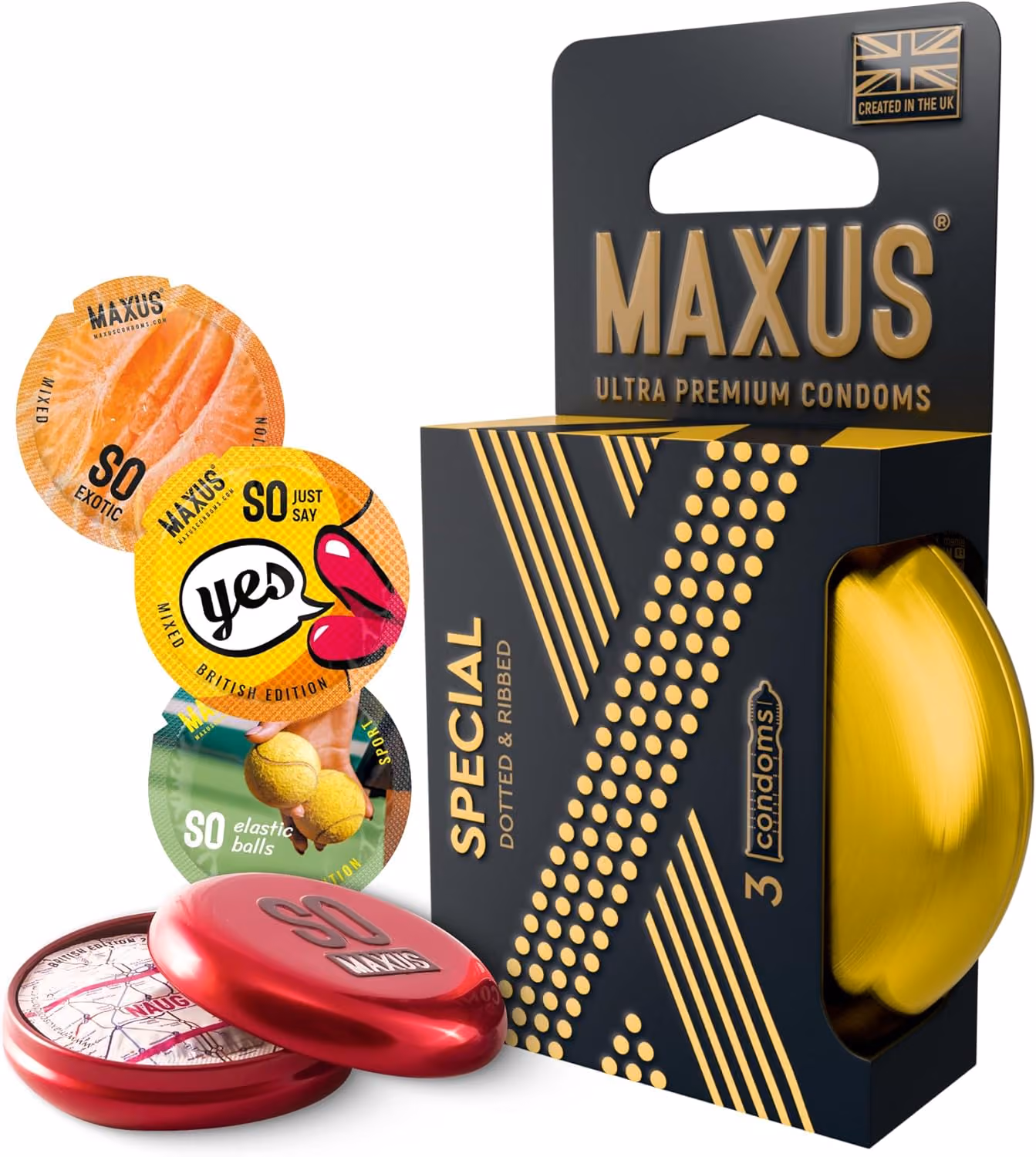 Презервативы Maxus Special, точечно-ребристые