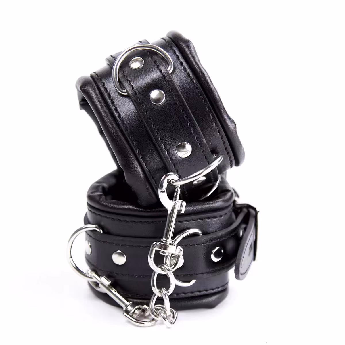 Наручники черные Dominant Black с цепочкой