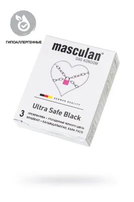 Презервативы Masculan, черные, ультрапрочные — купить в Уральск