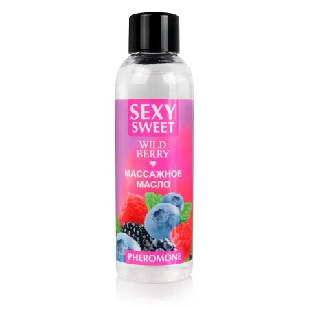 Массажное масло WILD BERRY с феромонами, 75 мл  — купить в Уральск