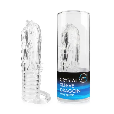 Насадка с кольцом для мошонки Crystal Sleeve Dragon — купить в Уральск