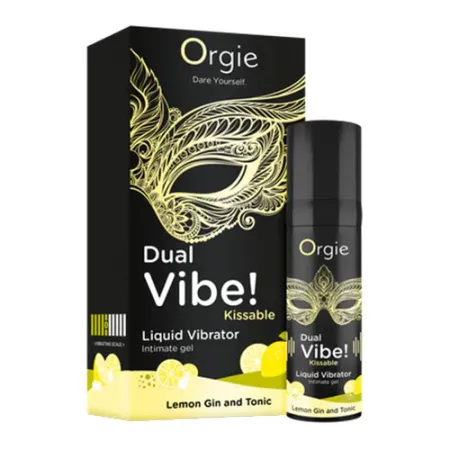 Жидкий вибратор Dual Vibe! Kissable Джин Тоник с Лимоном, 15 мл — купить в Уральск