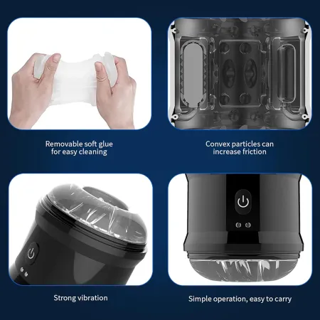 Нереалистичный мастурбатор, 10 режимов вибрации — купить в Уральск 4