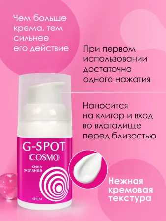 Возбуждающий крем G-Spot Cosmo Женский, 28 мл — купить в Уральск 5