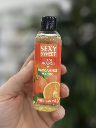Массажное масло FRESH ORANGE с феромонами, аромат апельсина, 75 мл — купить в Уральск 2